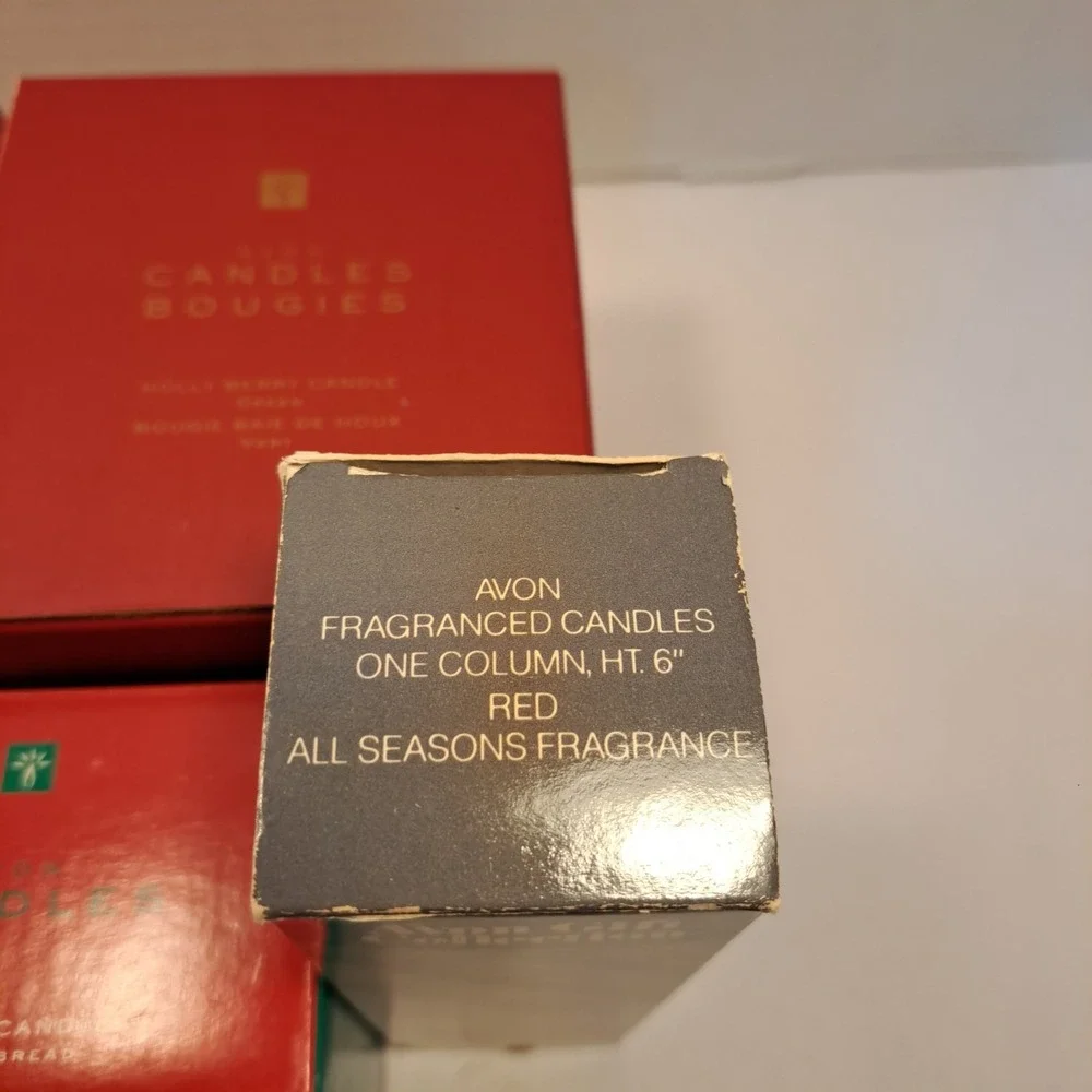 Avon Lot of 8 Fragranced Holiday Christmas Candles Pillar Tealights Votive